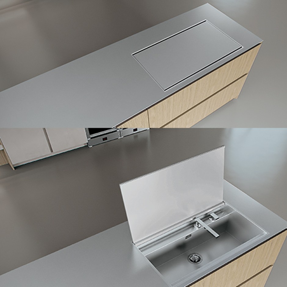 Hidden kitchen sink