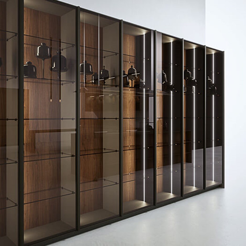 Glass display cabinets