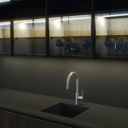 Glass kitchen cabinets