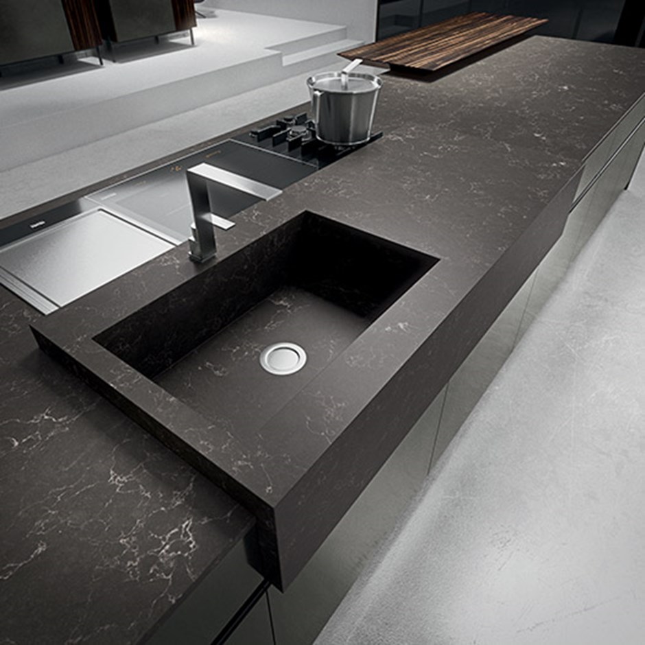 Seamless kitchen sink