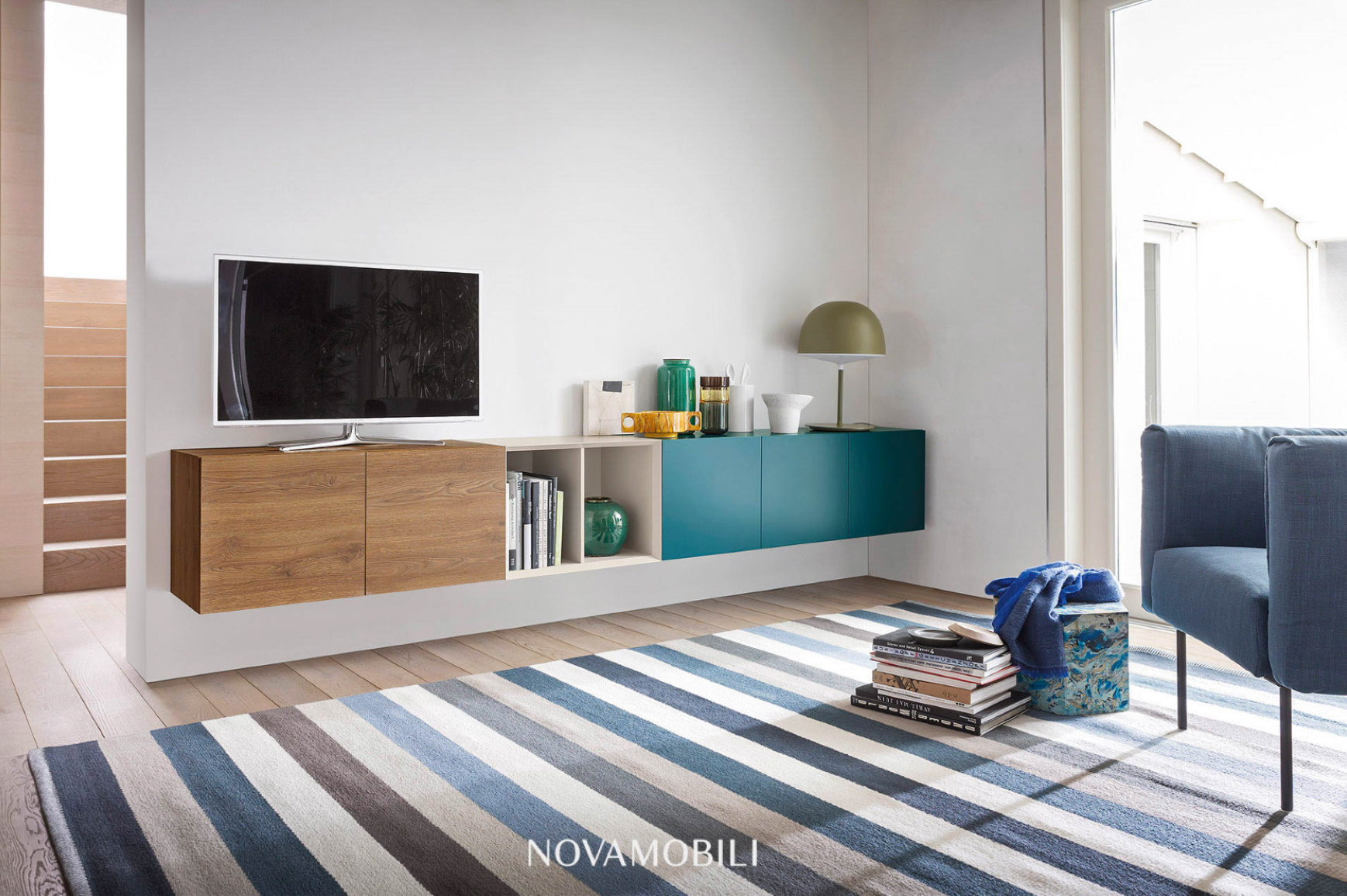 Box 12 & Tetris Wall Units in sabbia matt lacquer